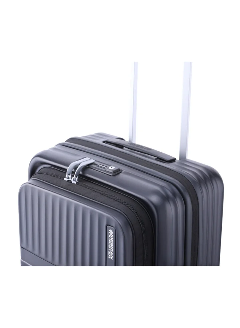 AMERICAN TOURISTER  Trento + Suitcase, Cabin Size 54 cm / 20 inch, 4 Spinner Wheels, Hard Top, Polycarbonate, Black|Lightweight|2 In 1 Optimov™ Shock Absorbing Wheels|Book Opening|Expandable|TSA Lock|Waterproof Section - 3 Years International Warranty  | Best Price UAE